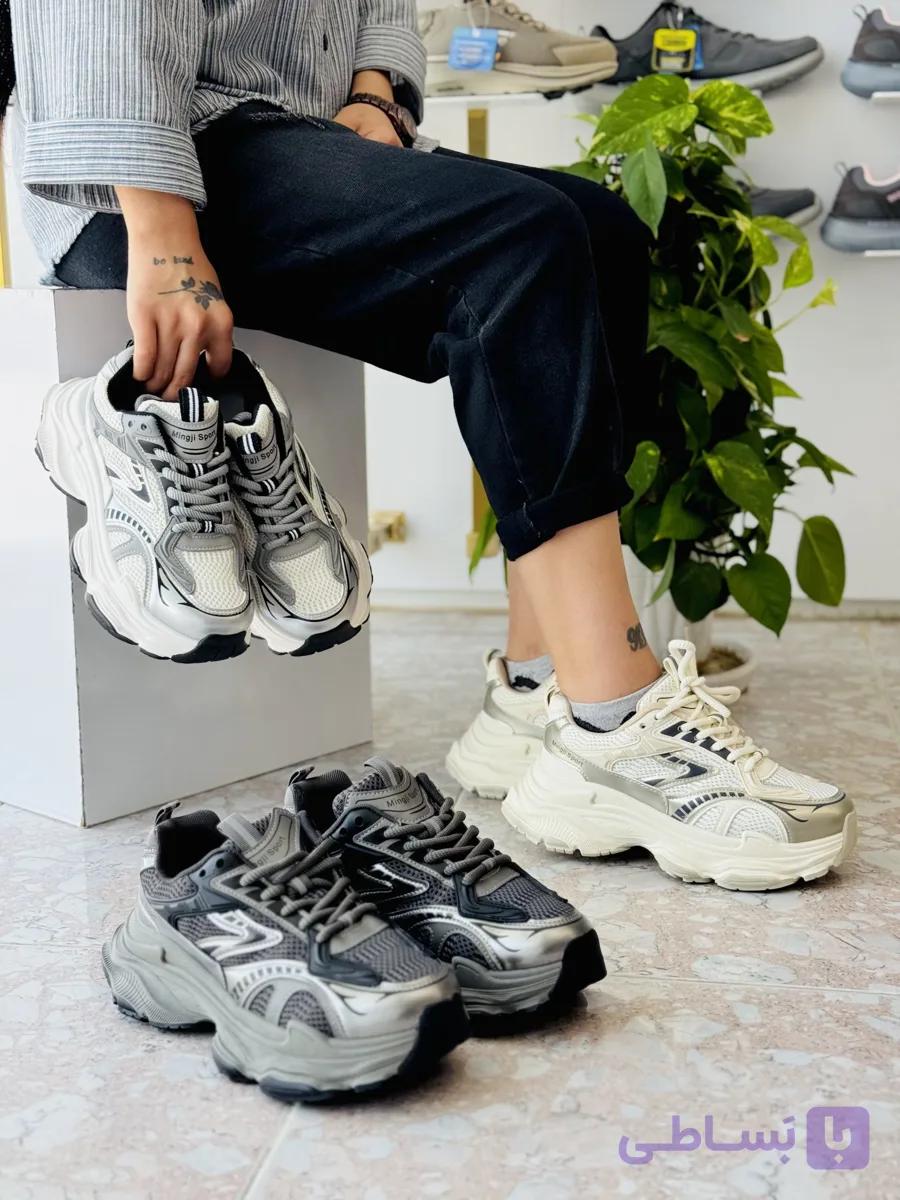 کتونی زنانه لژدار طرح بالنسیاگا | Balenciaga Triple S Style Platform Sneakers — تصویر 1