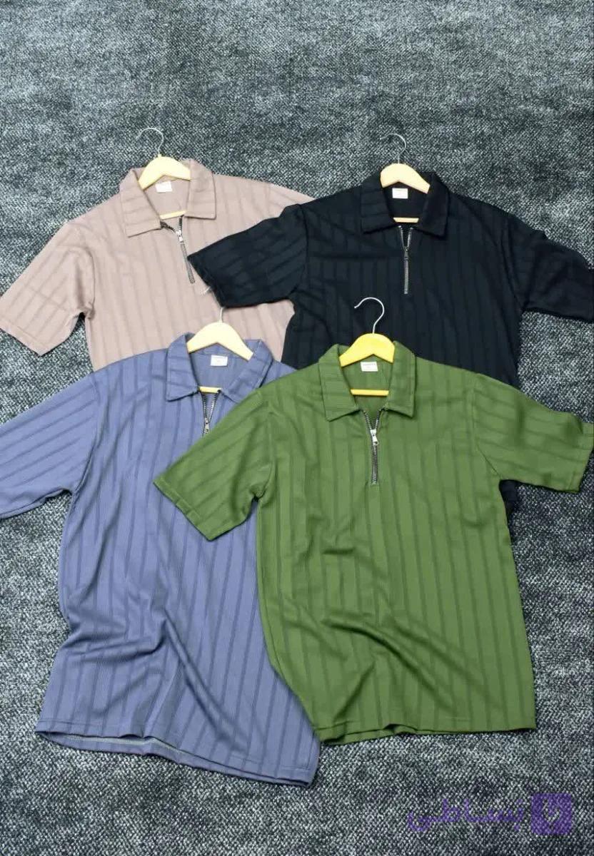ست نیم زیپ تیشرت و شلوارک Fashions مردانه  سایز M تا 2XL — تصویر 1