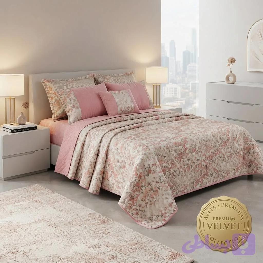 سرویس روتختی ۸ تکه ولوت Velvet | میکرو، پنبه‌دوزی‌شده و دورو — تصویر 1