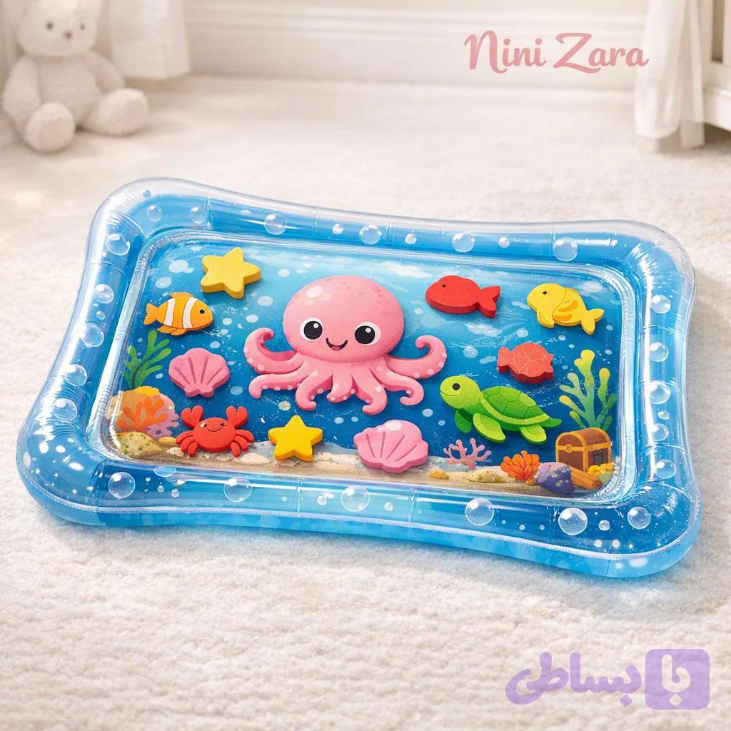 تشک آبی (واتر مت) نوزاد – طرح پری دریایی/اقیانوس — تصویر 1