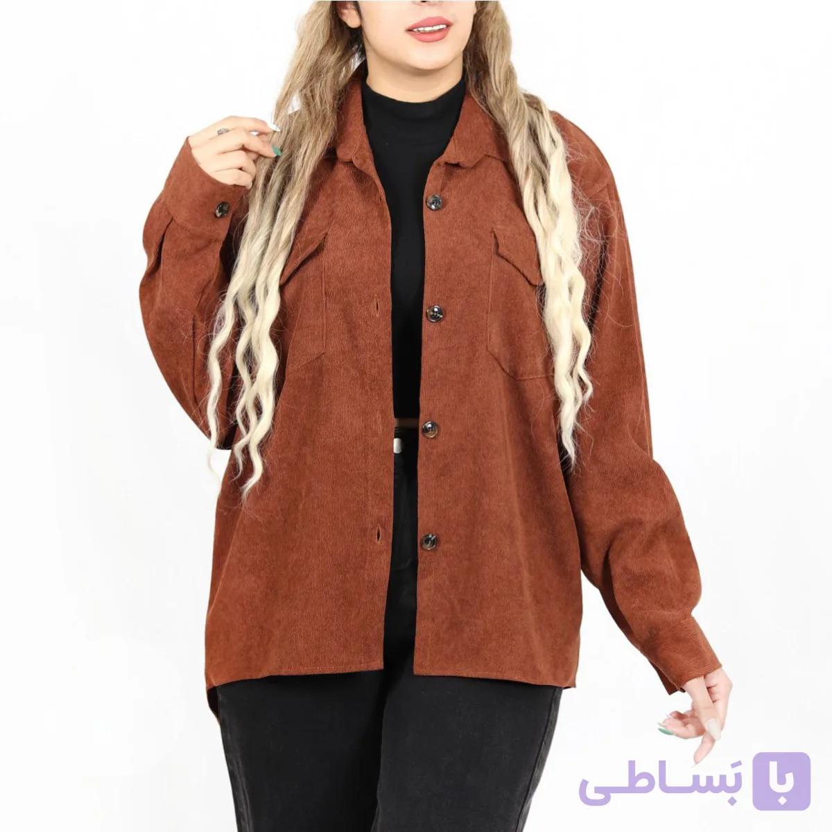 شومیز مخمل کبریتی — تصویر 1