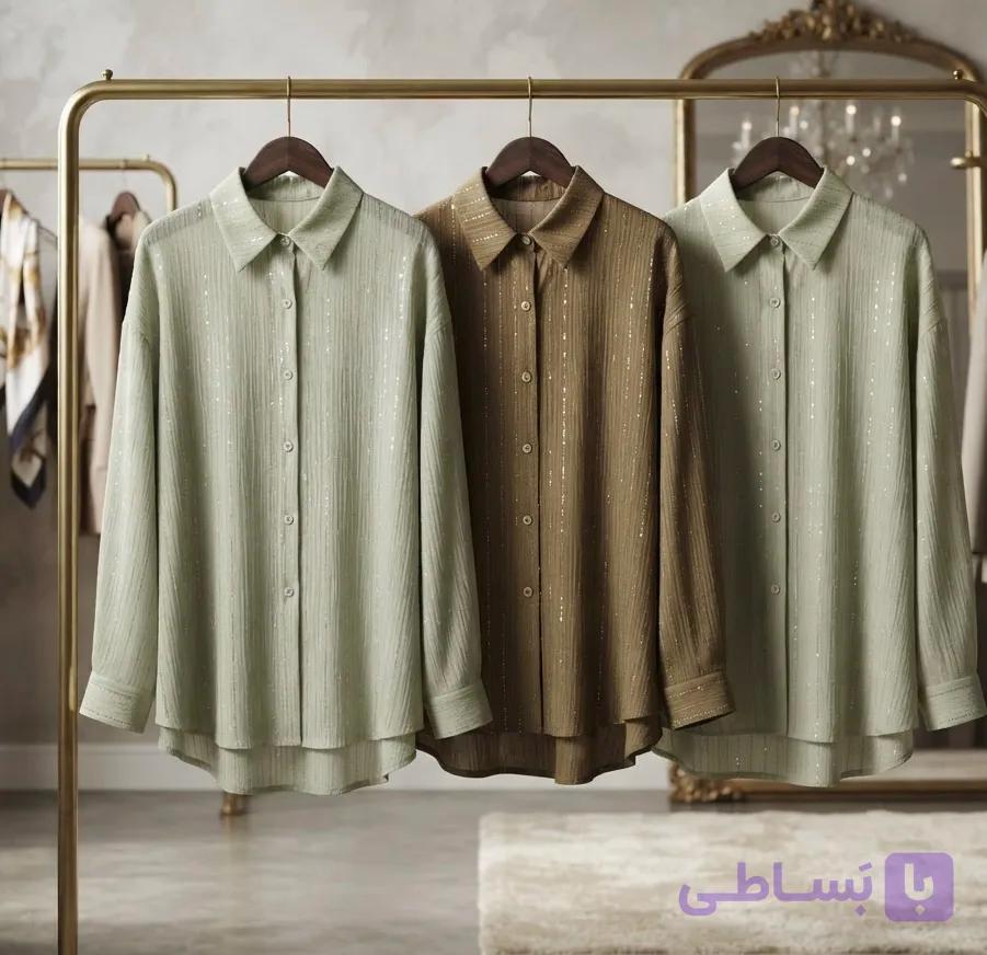 شومیز شیشه ای نگین دار