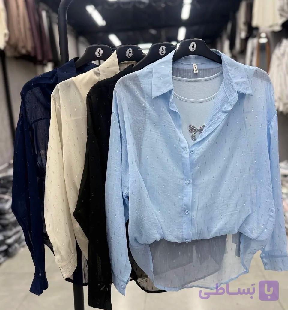 شومیز دوتیکه شیشه ای