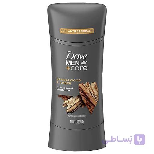 استیک ضد تعریق مردانه داو Dove مدل Sandalwood رایحه چوب صندل وزن 74 گرم