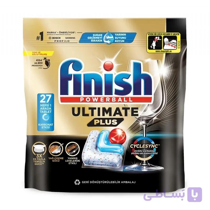 قرص ماشین ظرفشویی فینیش مدل Ultimate Plus Hepsi 1 Arada بسته 27 عددی