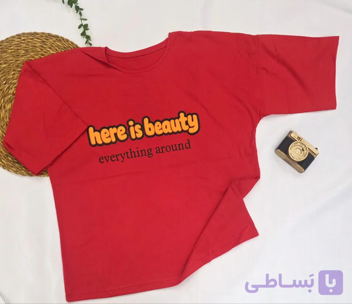 تیشرت باکسی انگلیسی پفکی جذاب  نخ پنبه — تصویر 1