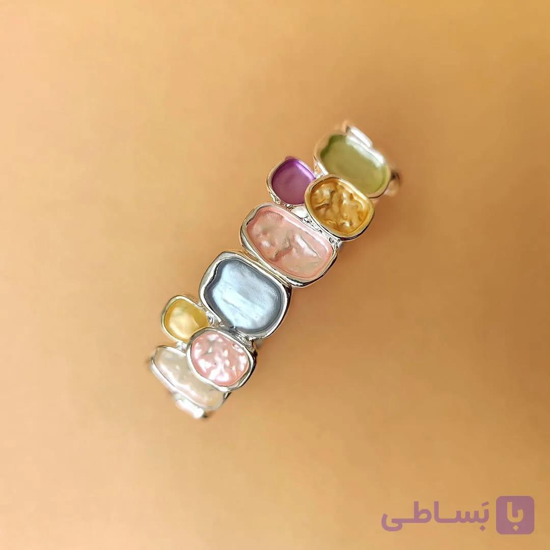 دستبند زنانه میناکاری پاستلی رنگ ثابت فانتزی کشی
