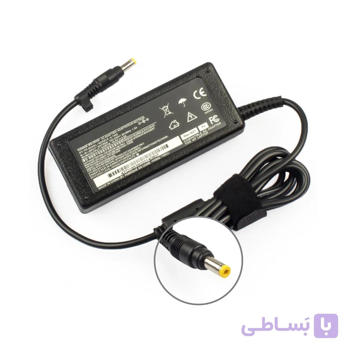 شارژر لپ تاپ 18.5 ولت 3.5 آمپر HP | عمده فروشی الکترونیک سان سون