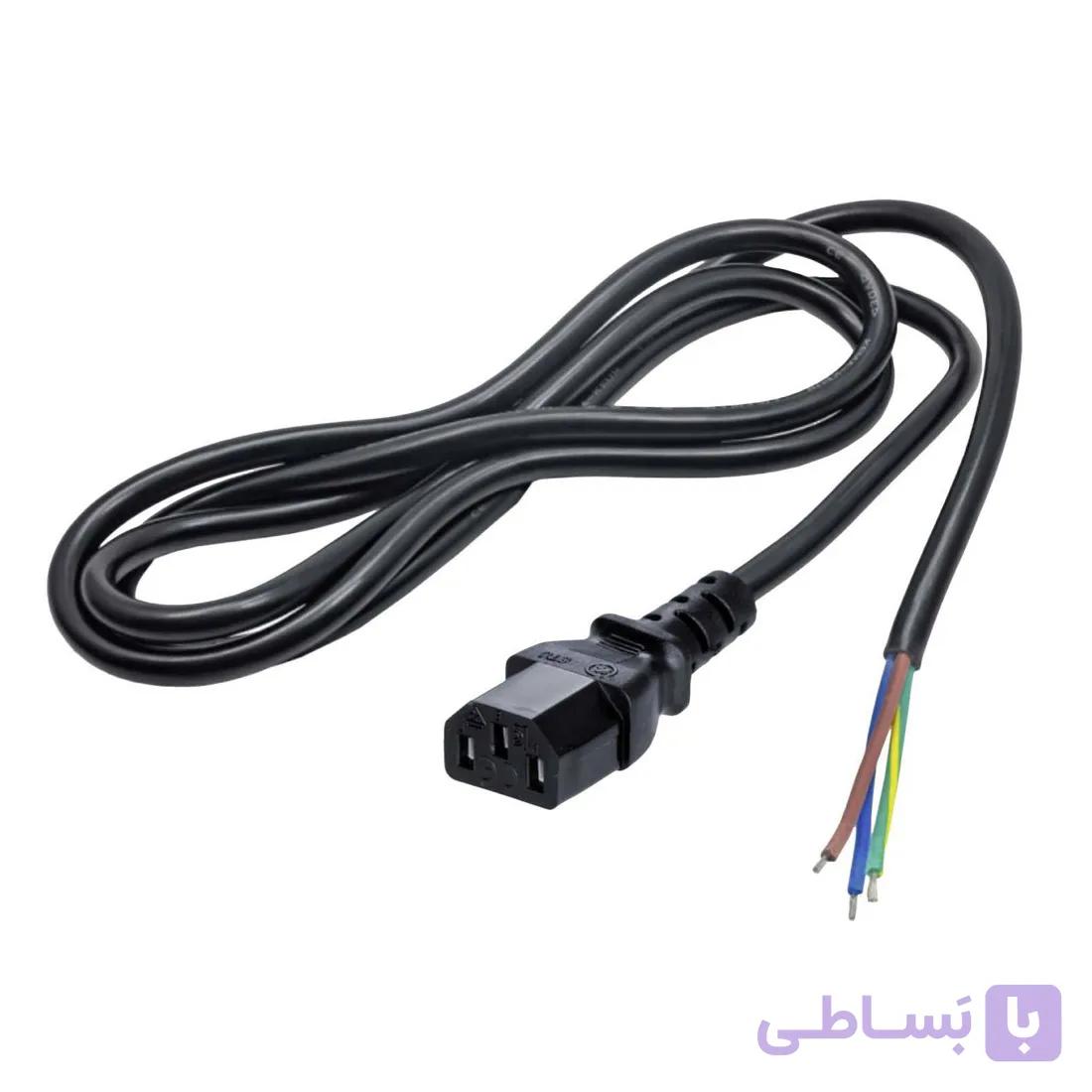 کابل پاور سوکت مادگی C13 یک سر آزاد 1m