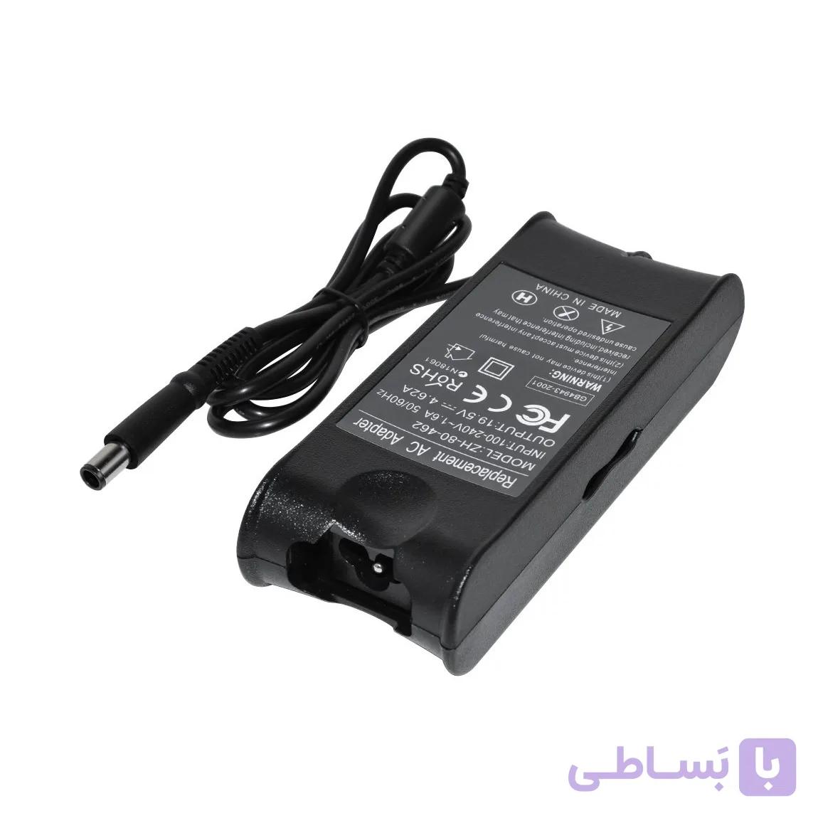 شارژر لپ تاپ دل 19.5 ولت 4.62 آمپر سوکت 7.4mm