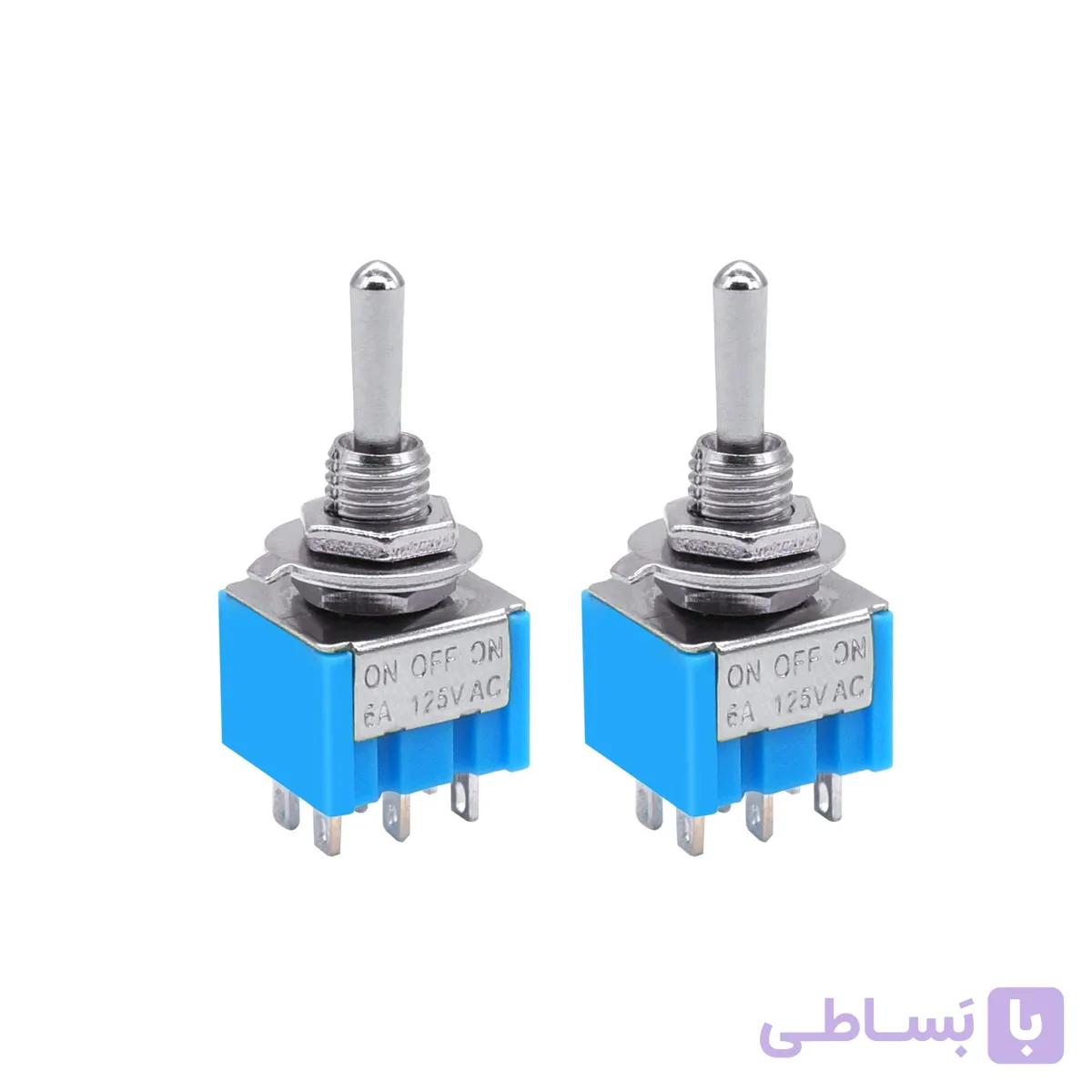 کلید کلنگی کوچک 6 پایه 3 حالت MTS-203