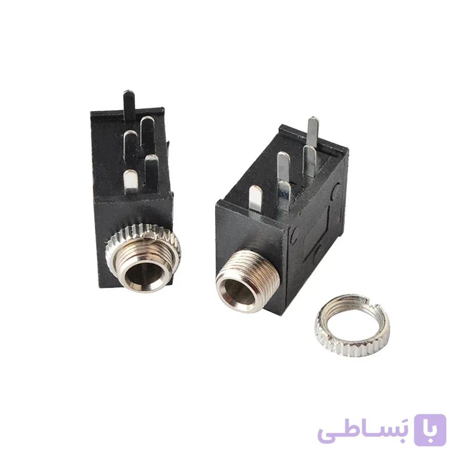 جک هدفون 3.5mm پایه رایت 5Pin مهره خور PJ-325M | عمده فروشی الکترونیک سان سون