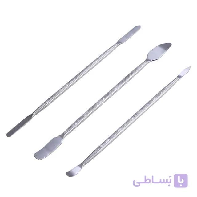 اسپاتول و قاب بازکن 3 تکه فلزی و استیل — تصویر 1