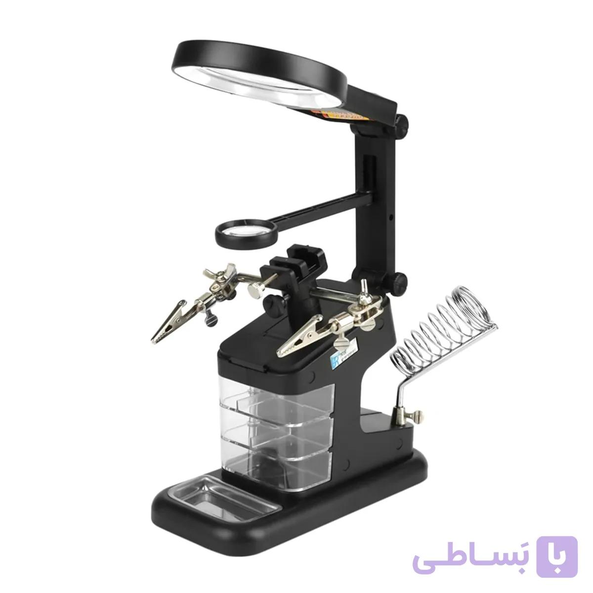 گیره مونتاژ حرفه ای سه ذره بین TE-803 - کشو دار | عمده فروشی الکترونیک سان سون