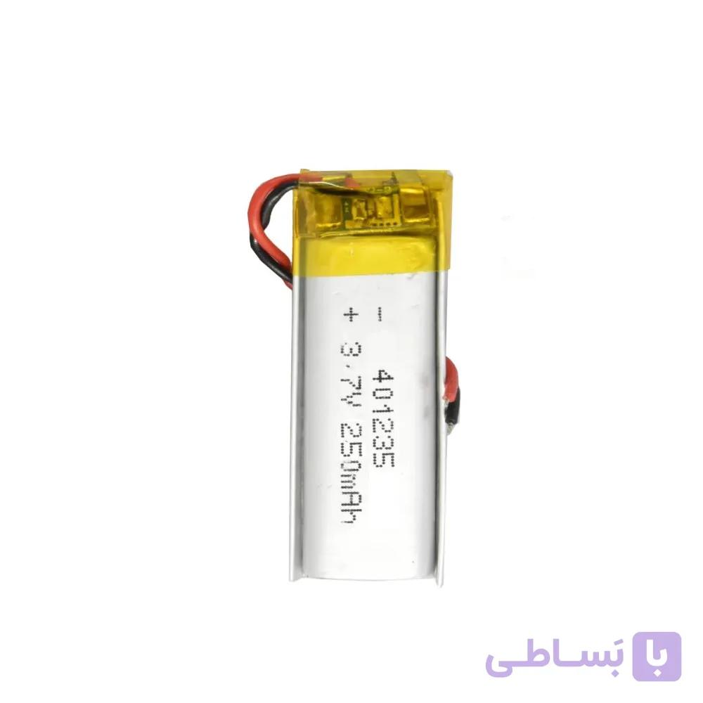 باتری لیتیوم پلیمر ظرفیت 250mAh سایز 401235 | عمده فروشی الکترونیک سان سون