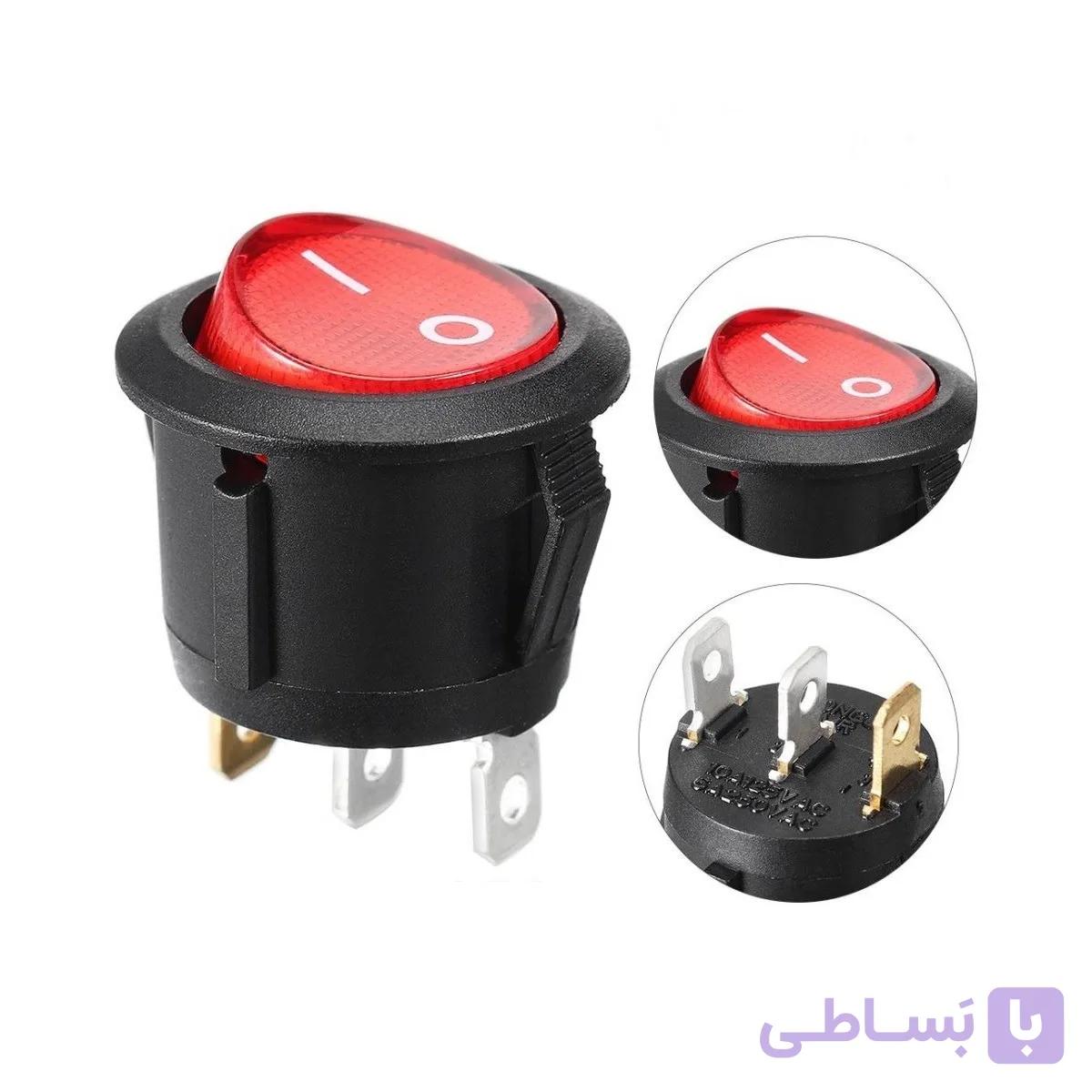 کلید راکر دو حالته گرد چراغ دار KCD1-105 مرغوب