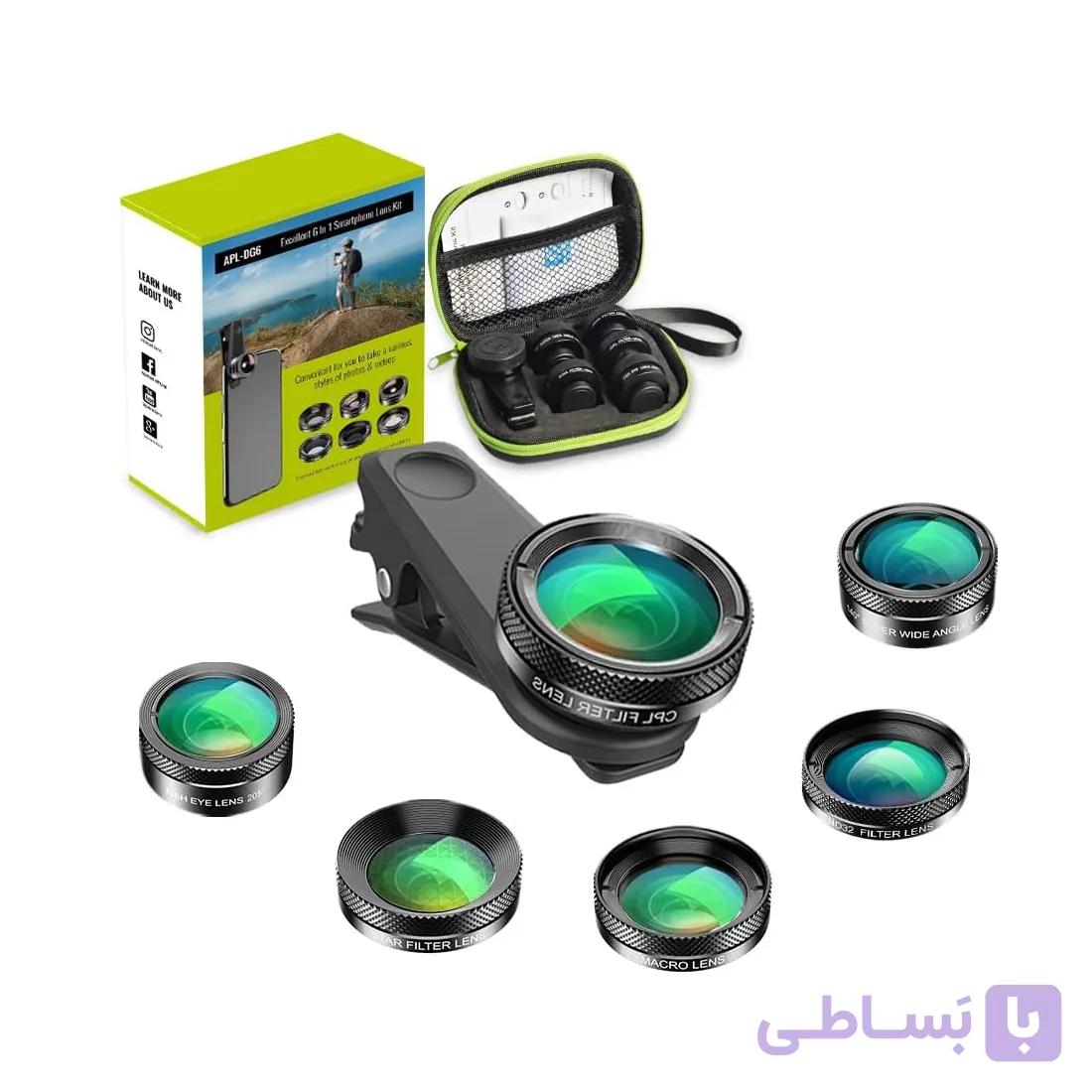 پکیج 6 عددی لنز دوربین موبایل اپکسل apexel APL-DG6