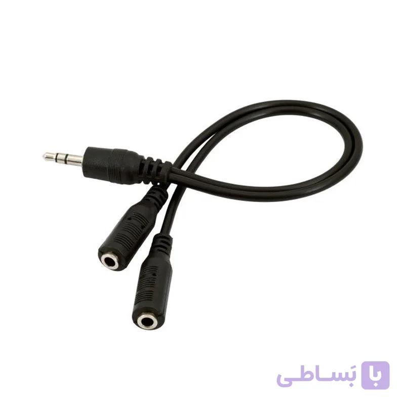کابل تبدیل 1 به 2 AUX صدا (اسپلیتر هدفون 3.5 میلی‌متری) | عمده فروشی الکترونیک سان سون