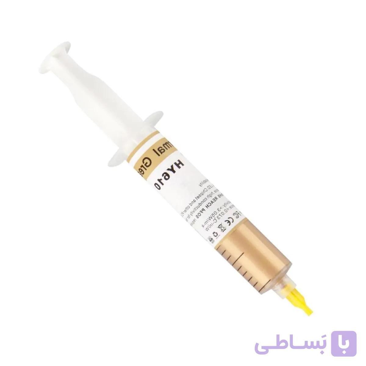 خمیر سیلیکون سرنگی HY-610 طلایی - حرارت بالا