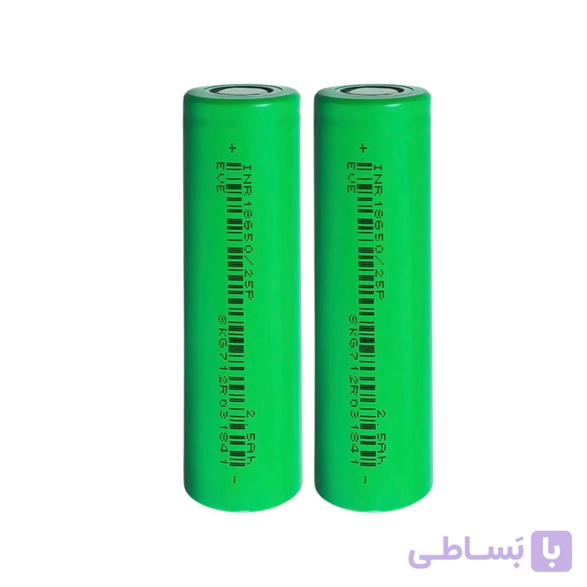 باتری لیتیوم یون 18650 برند EVE ظرفیت 2500ma - تخلیه 12C | عمده فروشی الکترونیک سان سون