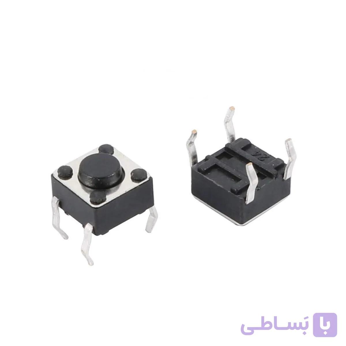 تک سوئیچ 4 پایه سایز 6x6x4.5mm | عمده فروشی الکترونیک سان سون