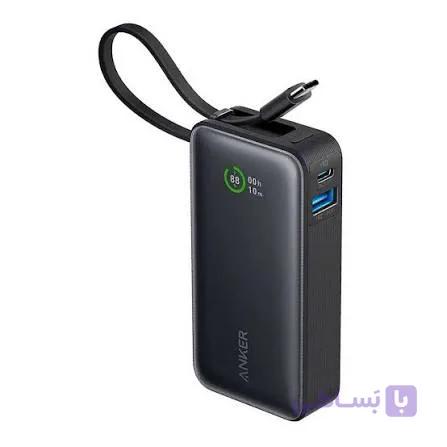 پاوربانک انکر Nano مدل A1259 ظرفیت 10000 میلی‌آمپر 30 وات با کابل USB-C داخلی