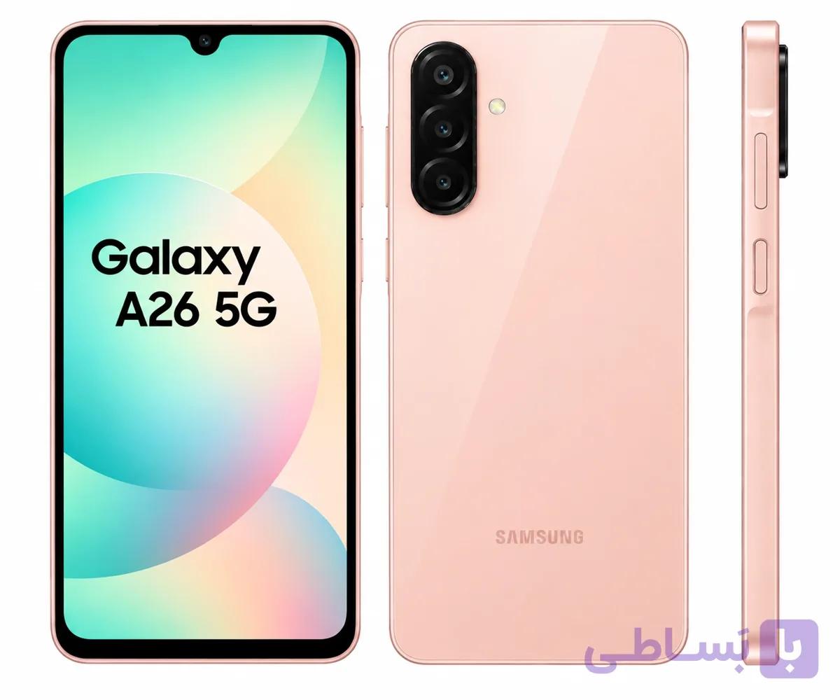 گوشی موبایل Samsung مدل Galaxy A26 5G (RAM 6) ظرفیت 128GB – صورتی هلویی (ویتنام) ریجستر شده
