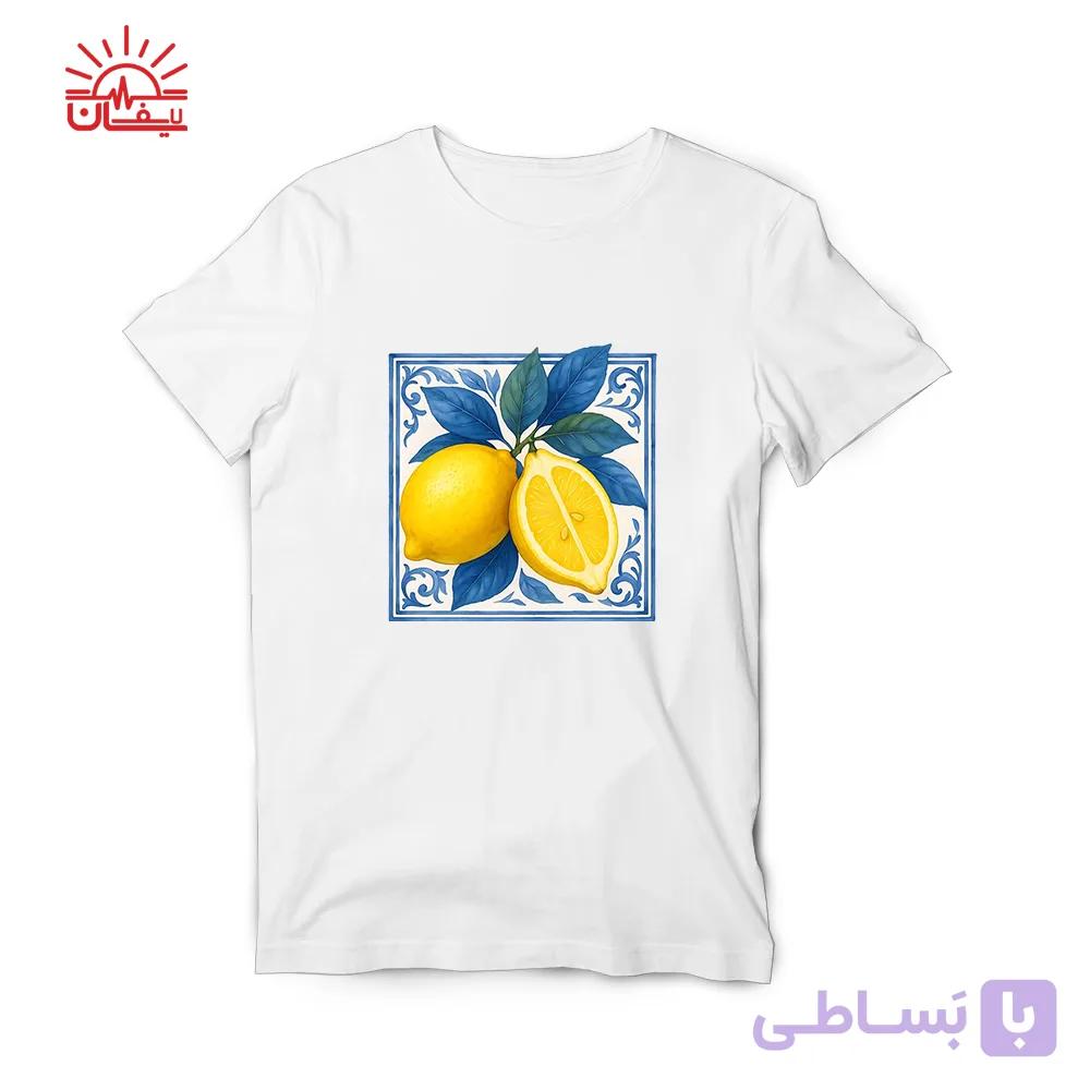 تیشرت نخ پنبه سفید ترند LIMON — تصویر 1