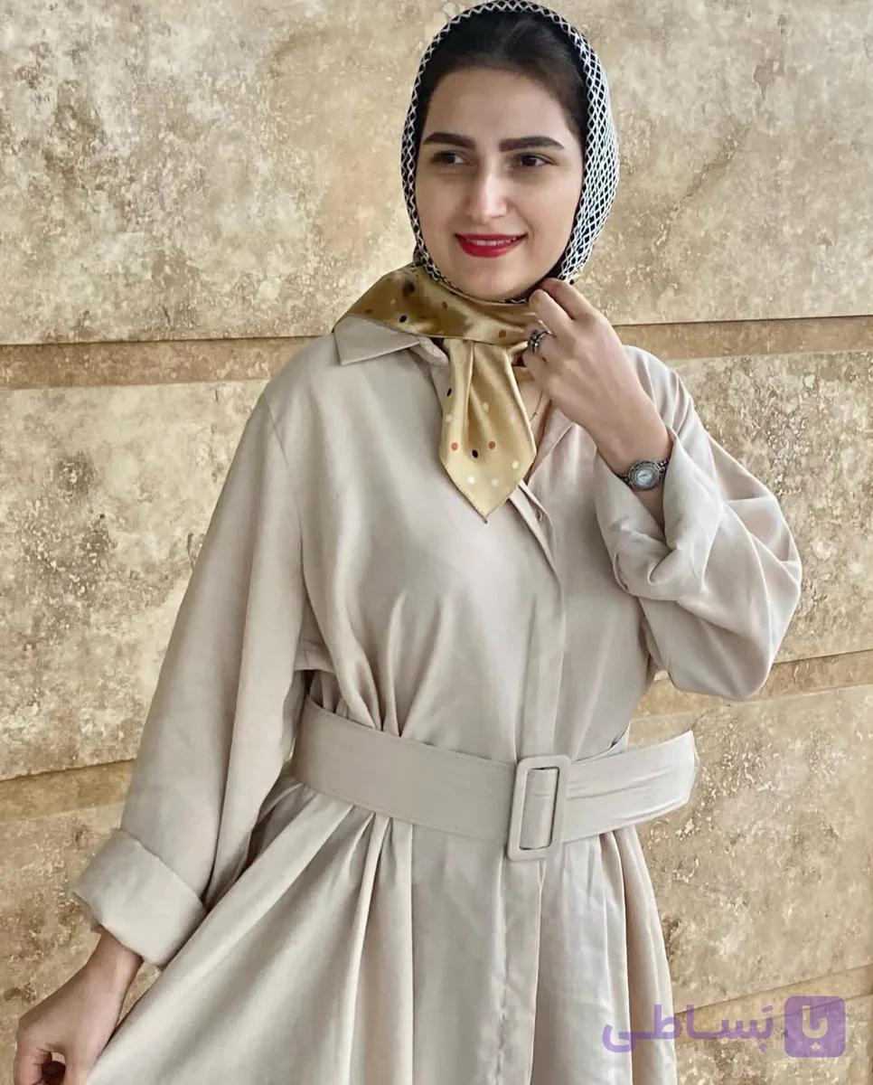 پیراهن ساحلی زنانه ترک برند آشیلدا جنس سیلک رنگ کرم