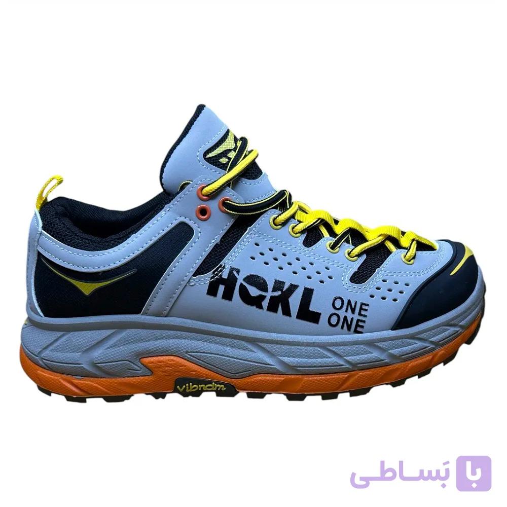 کتونی هوکا طوسی زرد وارداتی