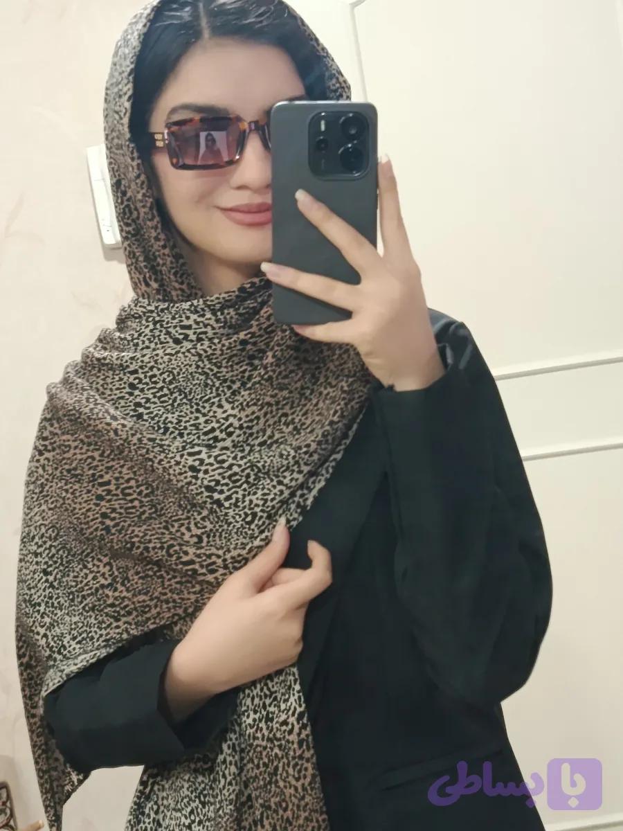 شال جنس پلیسه خیس پلنگی در ۴ رنگ