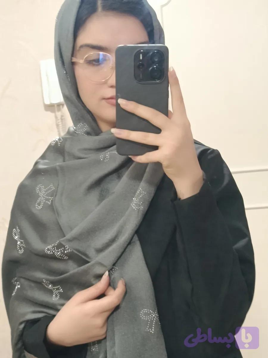 شال جنس کریستال نگین پاپیونی ۱۰ رنگ