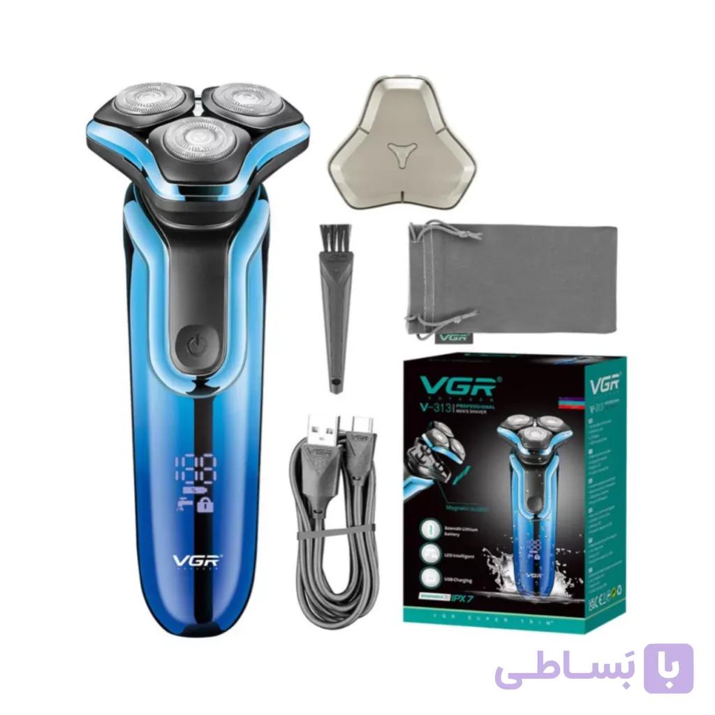 ماشین اصلاح وی جی آر مدل V-313 با تکنولوژی برش مستقیم و ضد آب