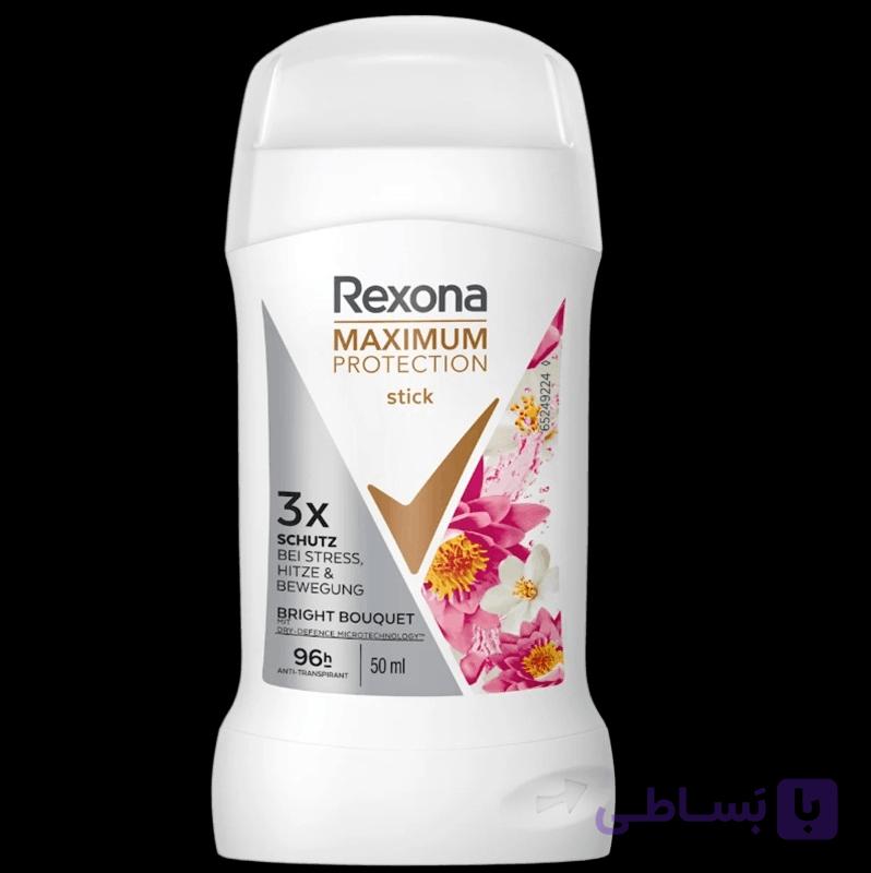 استیک ضد تعریق زنانه رکسونا Maximum Protection مدل Bright Bouquet حجم 50 میلی‌لیتر — تصویر 1