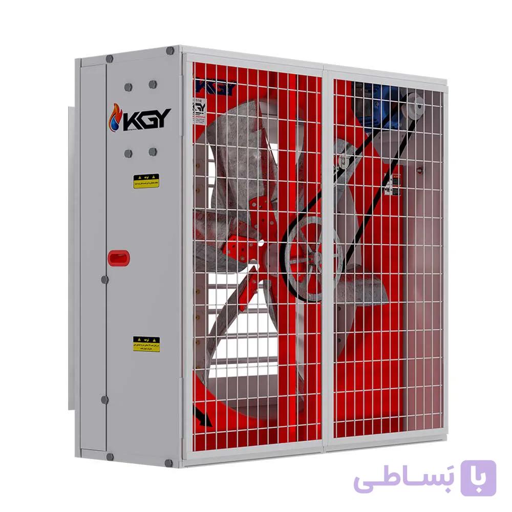 هواکش صنعتی 3 فاز 100 سانتیمتری دمپردار تسمه‌ای کولاک گستر یزد مدل KGF100 — تصویر 1