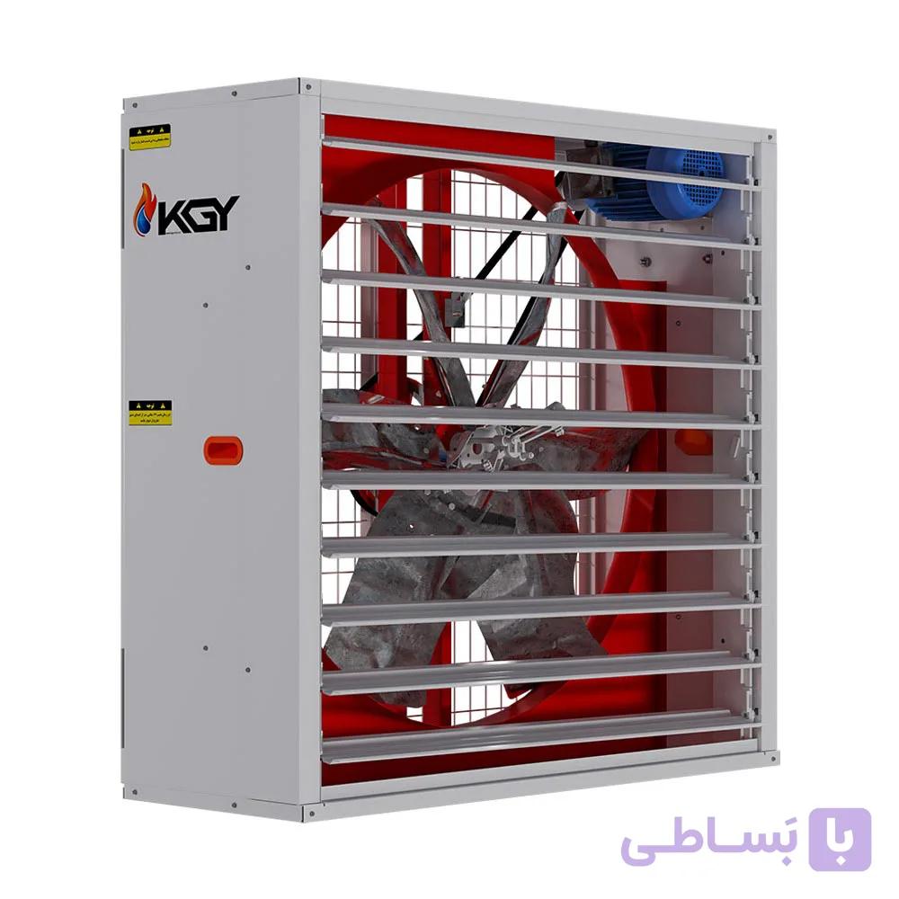 هواکش صنعتی 3 فاز 140 سانتیمتری دمپردار تسمه‌ای کولاک گستر یزد مدل KGF140 — تصویر 1