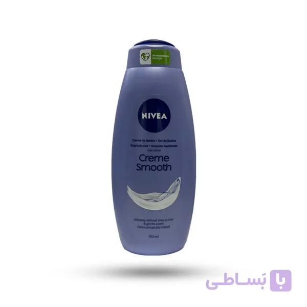 شامپو بدن نیوا کرمی مدل creme smooth حاوی شی باتر حجم 750 میل