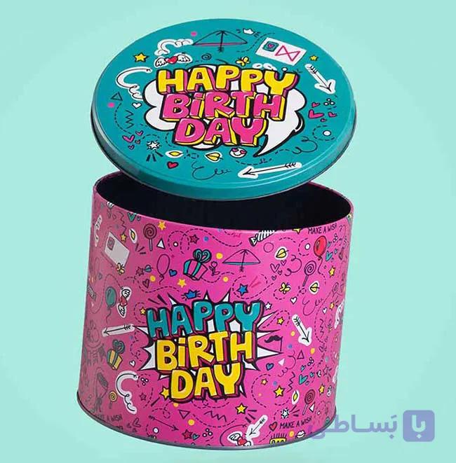 جعبه هدیه فلزی مدل HAPPY BIRTHDAY
