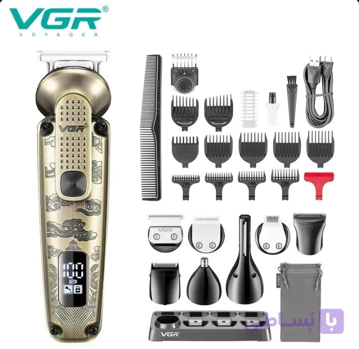 ماشین اصلاح وی جی آر مدل V103 با تیغه استیل ضد زنگ و ضد آب