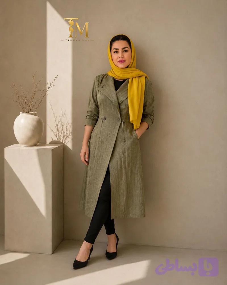 مانتو تابستانه یقه آمریکایی تنفس پذیر