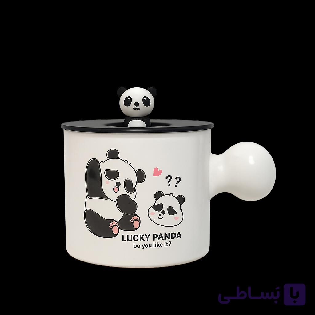 ماگ سرامیکی دسته بوکسی ۴۰۰ میل درب سیلیکونی — تصویر 1