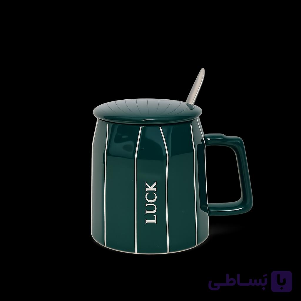 ماگ سرامیکی مهندسی درب‌دار قاشق‌دار ۵۰۰ میل — تصویر 1