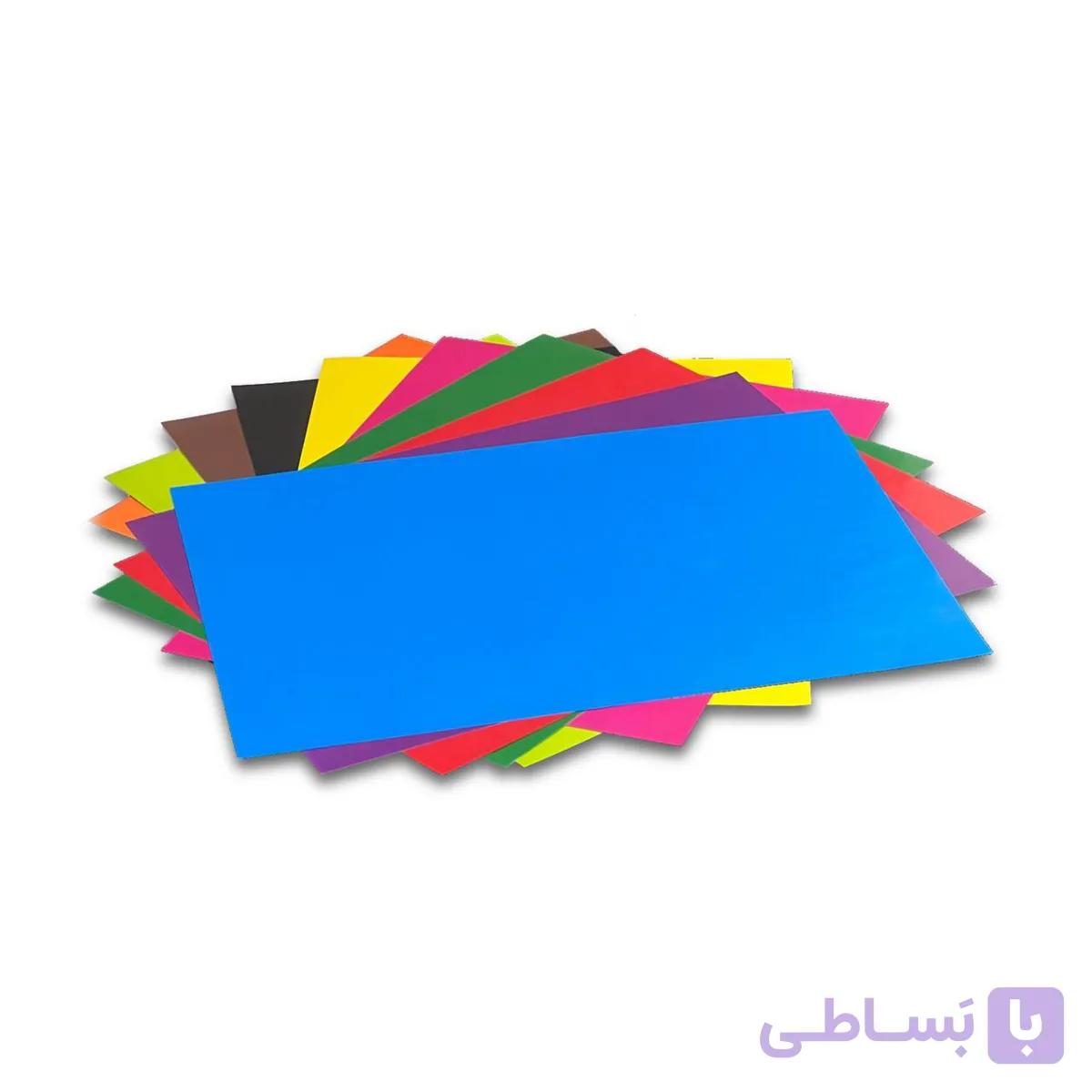 کاغذ رنگی گلاسه سایز بزرگ 35 در 50 یکرو رنگی