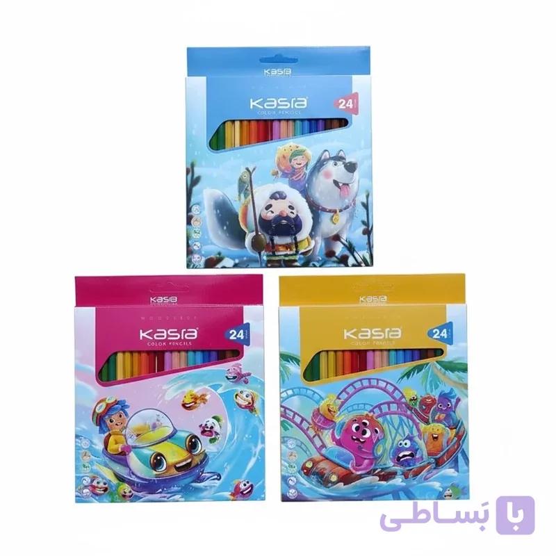 مداد رنگی 24 رنگ اقتصادی کسری