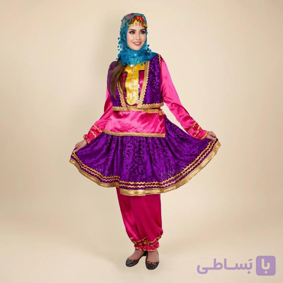 لباس قاجار شلیته شلوار مخملی زنانه — تصویر 1