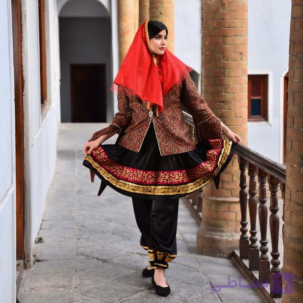 لباس شلیته شلوار قاجار درباری زنانه — تصویر 1