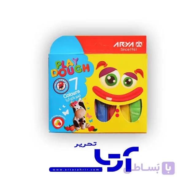 خمیر بازی ۷ رنگ جعبه مقوایی آریا