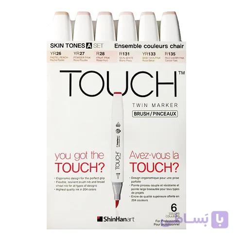 تاچ ماژیک براش ست پوست روشن 6 تایی (Skin Tones Light) — تصویر 1