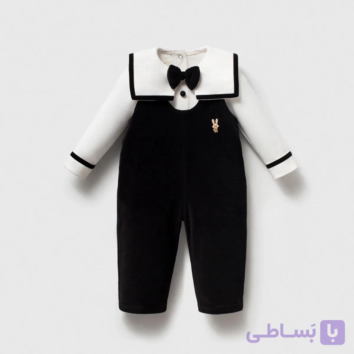 بیلر و بلوز پسرانه مخمل ترک مشکی