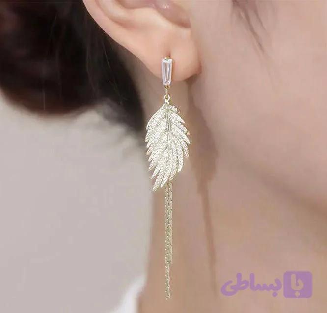 گوشواره طرح پر (کد HHJ4Y)
